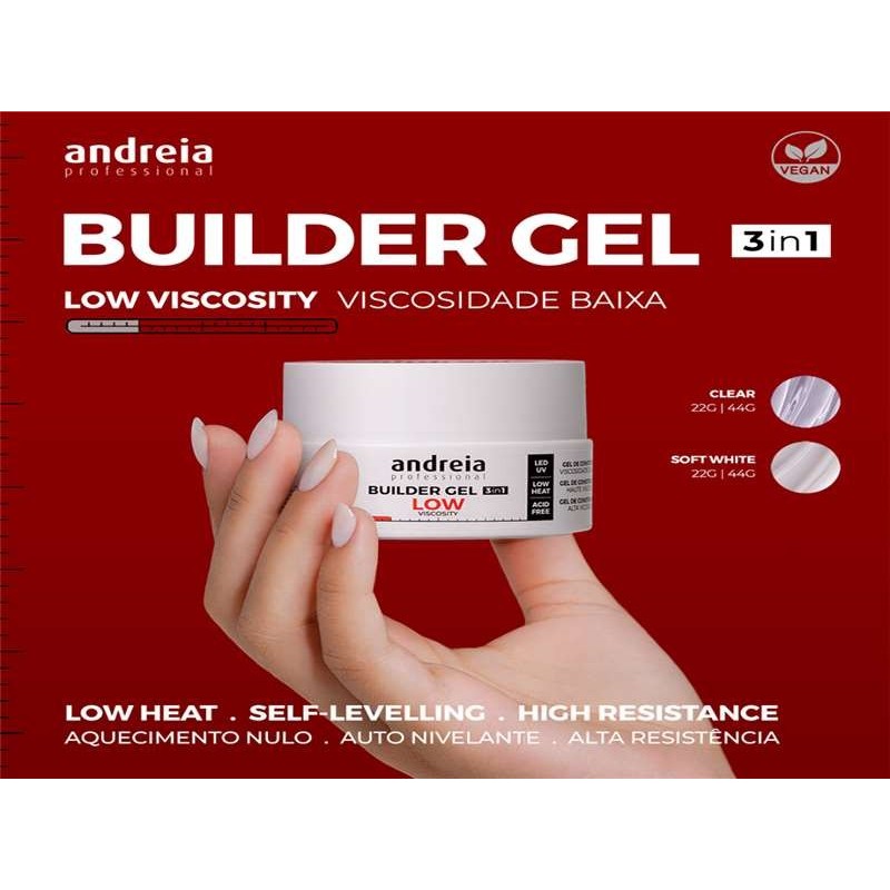 GEL CONSTR. CLEAR BAJA VISC.ANDREIA 44gr
